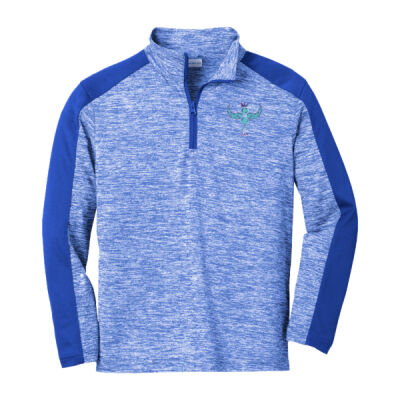 ColorRun LC - Youth PosiCharge ® Electric Heather Colorblock 1/4 Zip Pullover Thumbnail