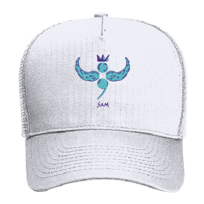 HC - Youth 5 Panel Mid Profile Mesh Back Trucker Hat Thumbnail
